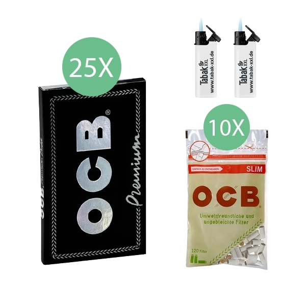 25x-ocb-blaettchen-premium-black-kurz-no-4-double-100-blatt-+-10x-ocb-slim-filter-+-2x-sturmfeuerzeuge 25x-ocb-blaettchen-premium-black-kurz-no-4-double-100-blatt-+-10x-ocb-slim-filter-+-2x-sturmfeuerzeuge