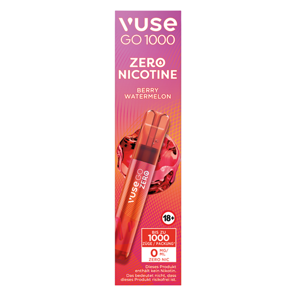 vuse go 1000 berry watermelon einweg e-zigarette 0 mg frontal