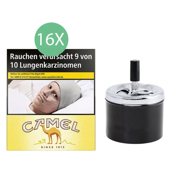 16x camel zigaretten yellow big pack xxl 1x aschenbecher