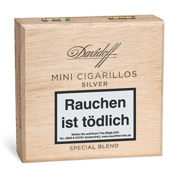 DAVIDOFF Mini Cigarillos Silver Kiste