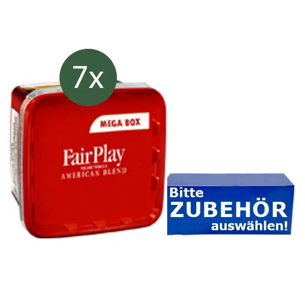 FairPlay Tabak 7 x Mega Box mit wählbarem Zubehör 