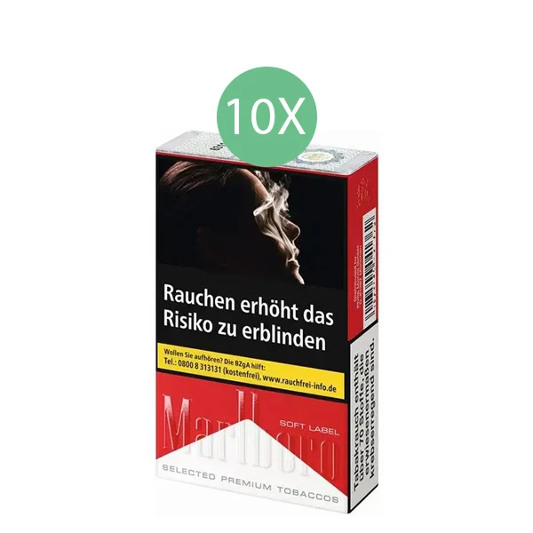 Marlboro Zigaretten Red Soft Label Original Pack Stange Marlboro Zigaretten Red Soft Label Original Pack Stange
