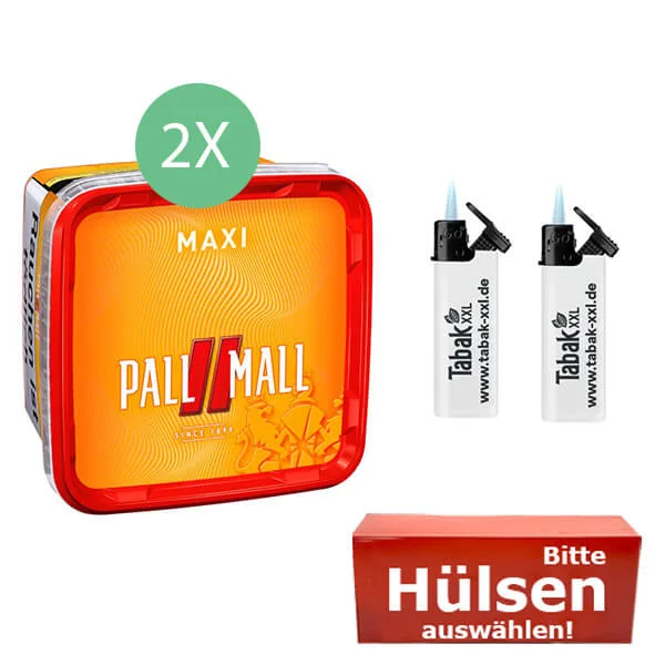 Pall Mall Tabak 2 x Maxi Box mit wählbaren Filterhülsen Pall Mall Tabak 2 x Maxi Box mit wählbaren Filterhülsen