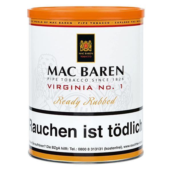 mac baren pfeifentabak virginia no 1 box