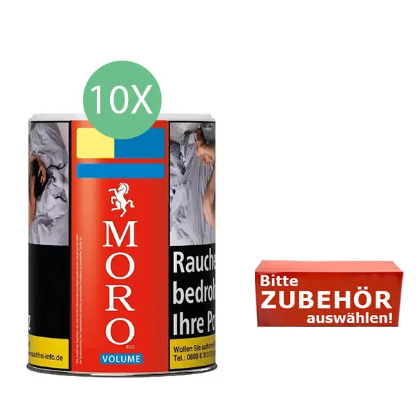 Moro Tabak 10x Dose mit wählbarem Zubehör