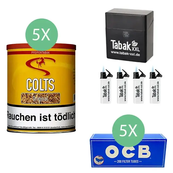 Colts Tabak 5 x Dose mit 1000 OCB Hülsen