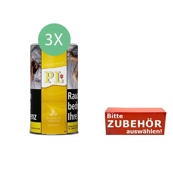 PL88 Virgina Blend Tabak 3 x Dose mit wählbarem Zubehör