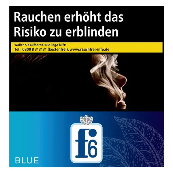 Die f6 Blue Zigaretten in der 7XL Box.