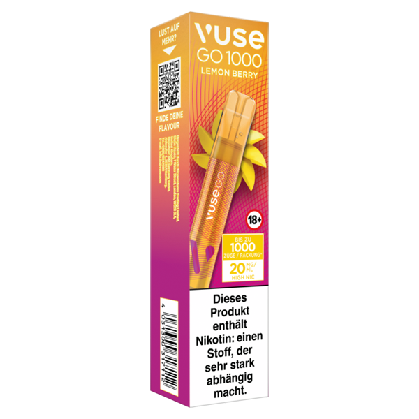 VUSE Go 1000 Lemon Berry Einweg E-Zigarette - 20 mg