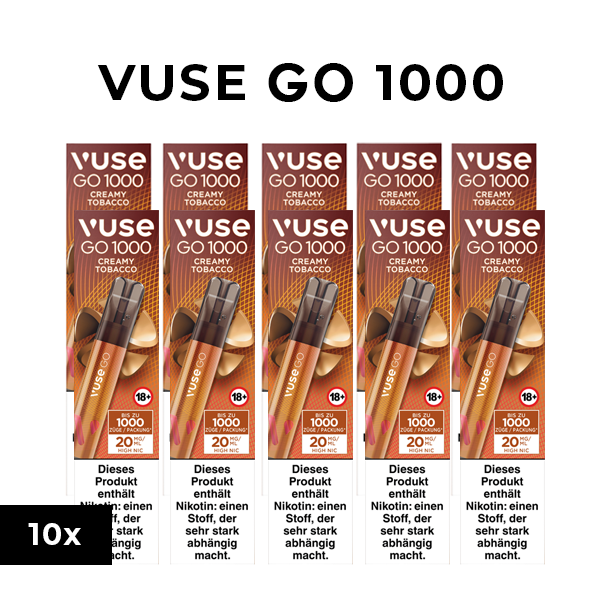 vuse go 1000 creamy tobacco 10x