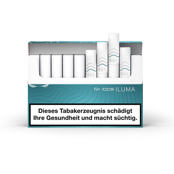 IQOS TEREA STICKS TURQUOISE 20ER PACKUNG offen