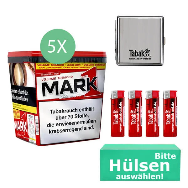 Mark 1 Tabak Red XXXL 5 x 400g Eimer mit Etui Mark 1 Tabak Red XXXL 5 x 400g Eimer mit Etui