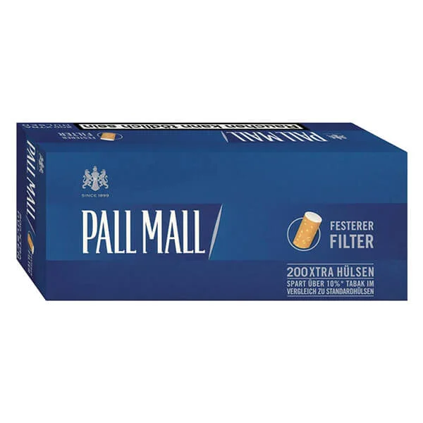 Pall Mall Blau Xtra Filterhülsen 200er Packung Pall Mall Blau Xtra Filterhülsen 200er Packung