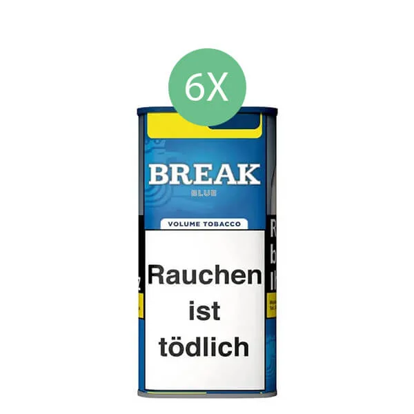 Break Tabak XXL Blue 6 x Dose mit wählbarem Zubehör