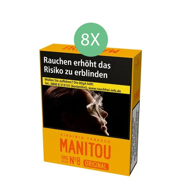 manitou zigaretten no.8 gold organic blend xl stange