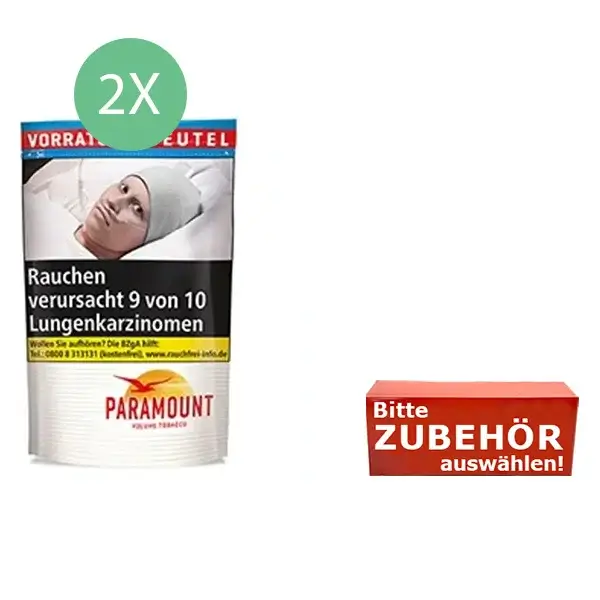 Paramount Volumentabak Red 2x Beutel mit wählbarem Zubehör