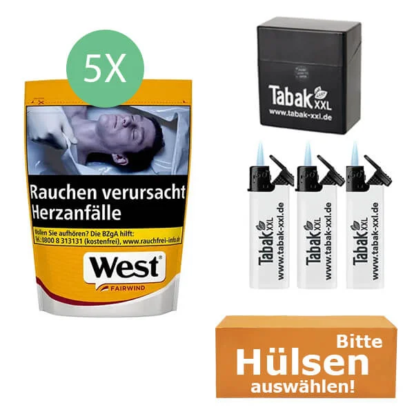 5xwest_yellow_L_hulsen_etui 5 x West Yellow Beutel mit Etui