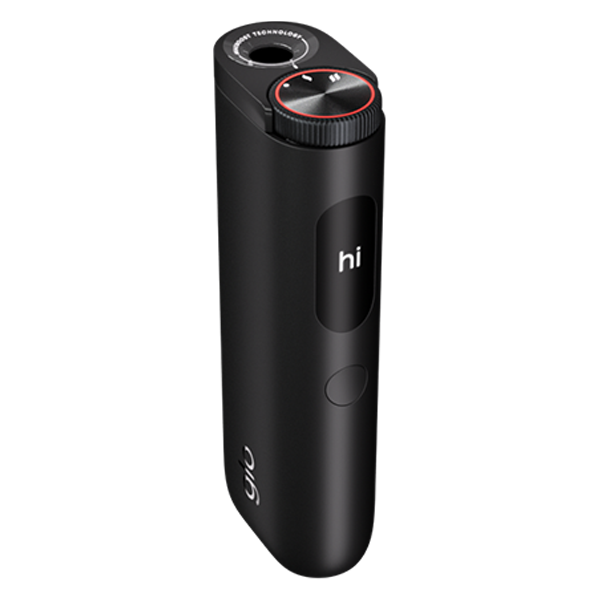 glo_hyper_pro_obsidian_black_device_top Die Glo Hyper Pro in der Farbe Obsidian Black von schraeg oben