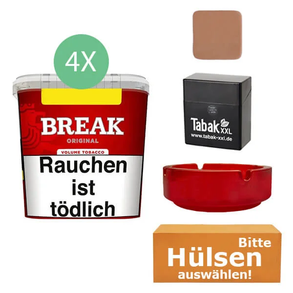 Break Tabak Red 4 x Giga Box mit wählbaren Filterhülsen Break Tabak Red 4 x Giga Box mit wählbaren Filterhülsen