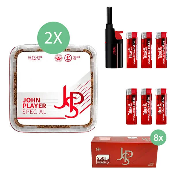 JPS John Player Tabak 2 x Eimer mit 2000 Special Size Hülsen
