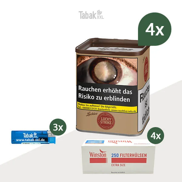 4x-Luckx-strike-tabak-winston-extra-huelsen 4x-Luckx-strike-tabak-winston-extra-huelsen