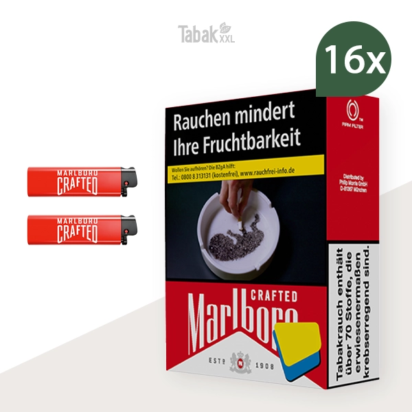 16x-marlboro-zigaretten-crafted-red-2xl-2x-feuerzeuge 16x-marlboro-zigaretten-crafted-red-2xl-2x-feuerzeuge