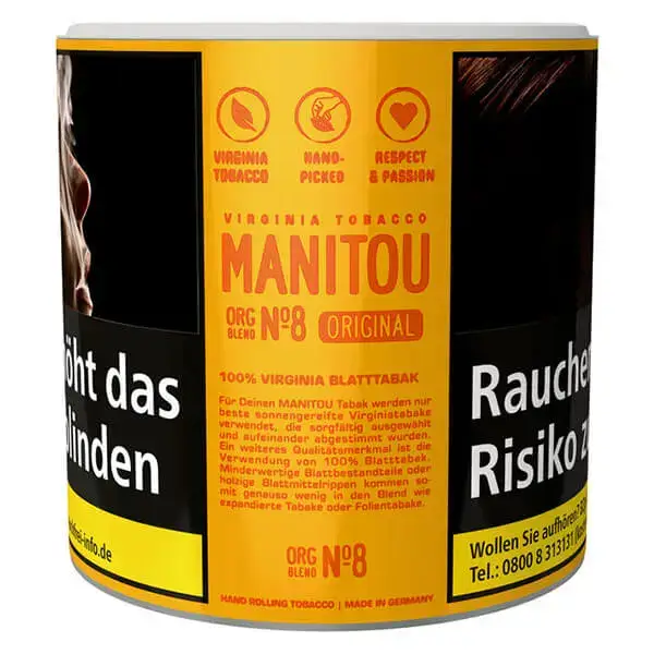 Manitou Feinschnitt-Tabak Organic Blend No. 8 Gold Dose Manitou Feinschnitt-Tabak Organic Blend No. 8 Gold Dose