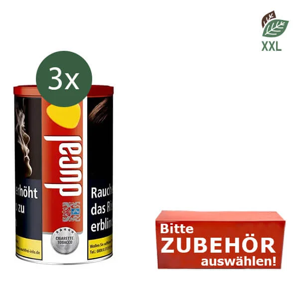 3x Ducal Tabak Red Dose mit wählbarem Zubehör 