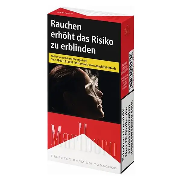 Die MArlboro Red Long Zigaretten im original Pack.