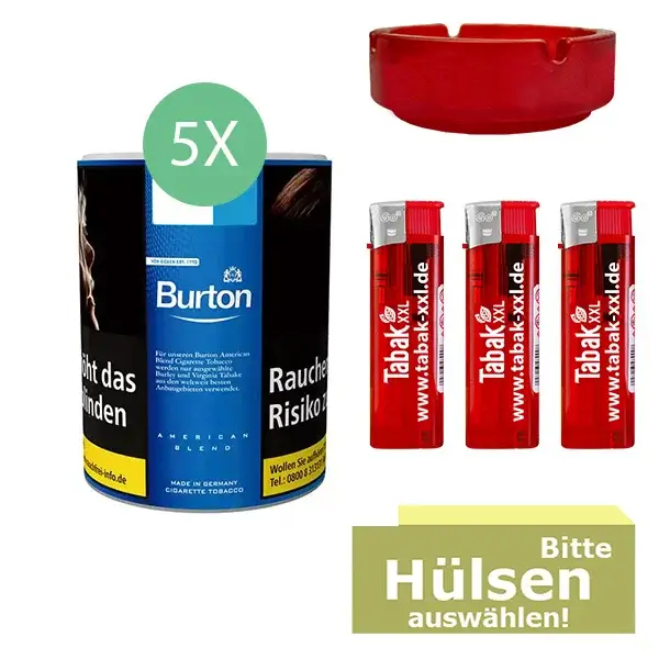 Burton Tabak Blue 5 x Dose mit wählbaren Hülsen Burton Tabak Blue 5 x Dose mit wählbaren Hülsen