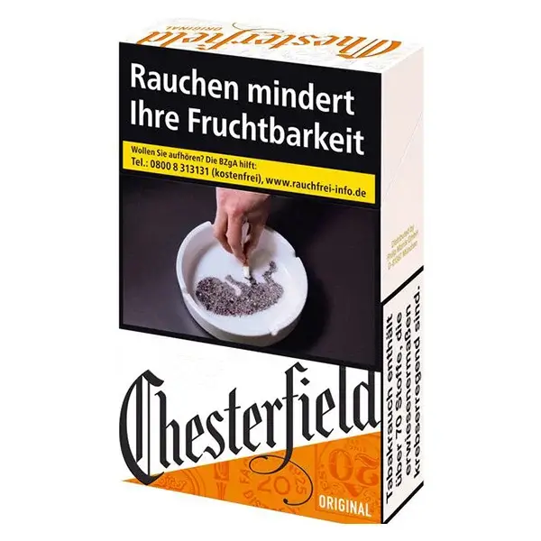 Die Chsterfield Original Zigaretten im original Pack.