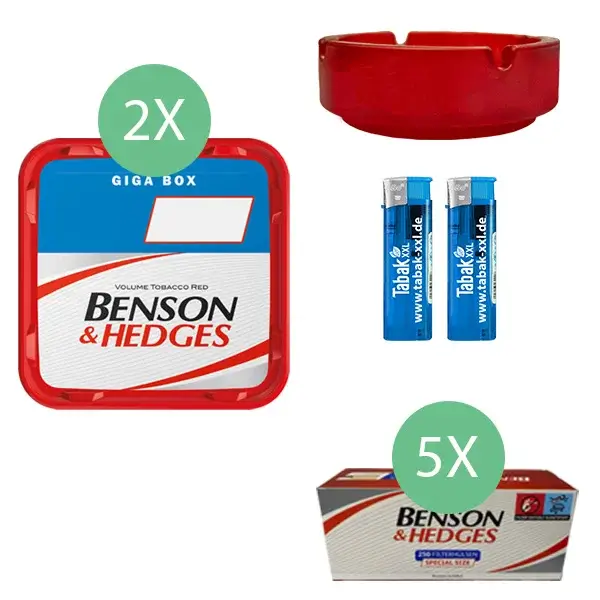 Benson & Hedges Tabak 2 x Giga Box mit 1000 Special Size Hülsen