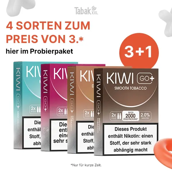 kiwi-go-plus-pods-3-1-probierpaket kiwi-go-plus-pods-3-1-probierpaket