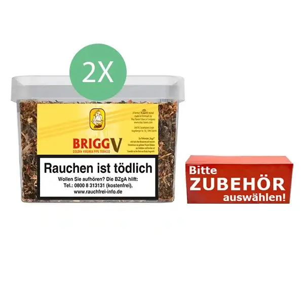 Brigg Tabak Vanilla 2 x Eimer mit wählbarem Zubehör