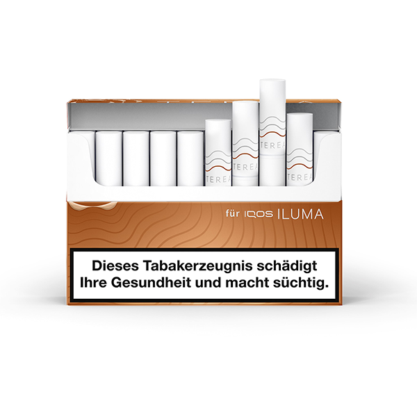 IQOS TEREA STICKS AMBER 20ER PACKUNG open