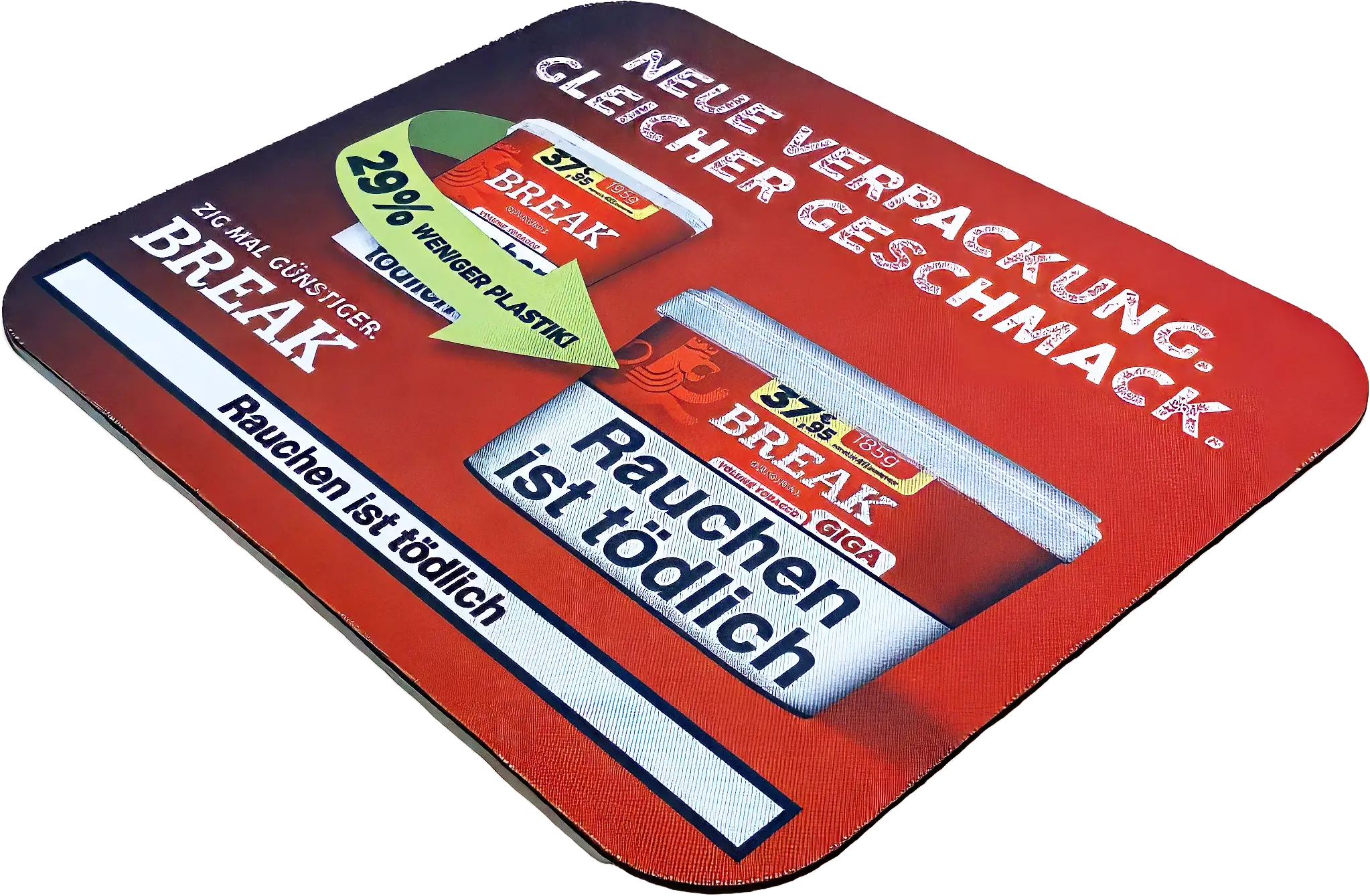 3x Break Original Volumentabak Red Giga Box mit 1000 Plus Hülsen