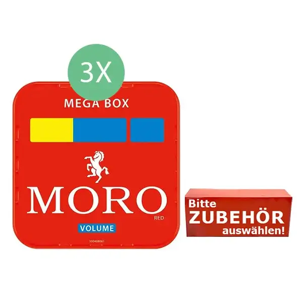 Moro Tabak 3 x Mega Box mit wählbarem Zubehör