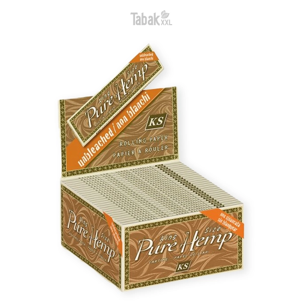 Pure Hemp Unbleached King Size 50 x 33 Blatt Box
