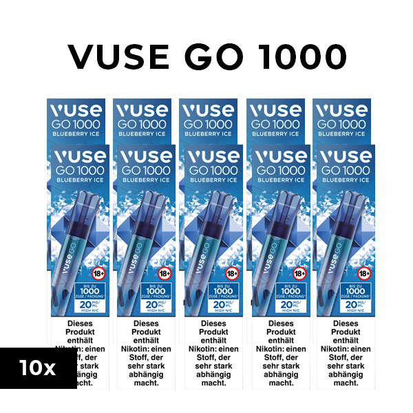 vuse go 1000 blueberry ice 10x