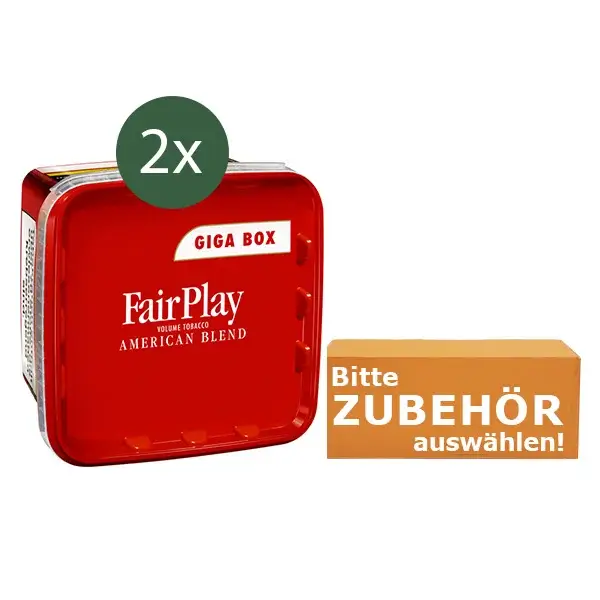 FairPlay Volumentabak 2 x Giga Box mit wählbarem Zubehör 