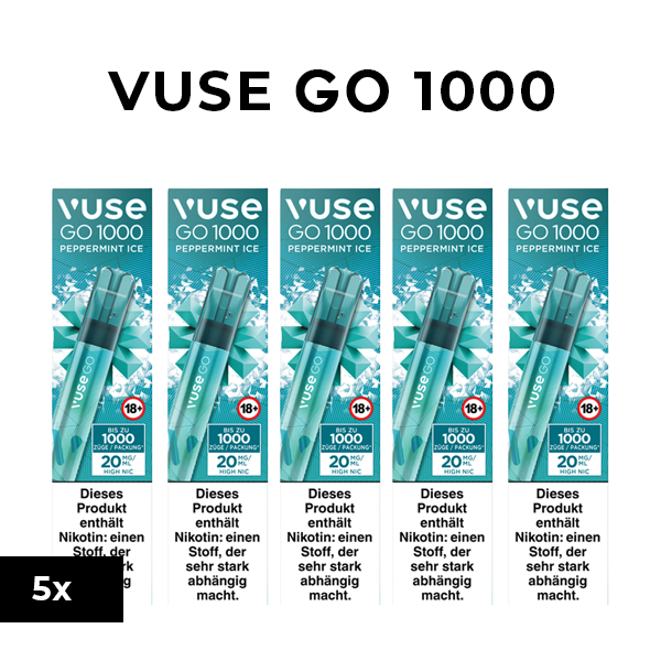 VUSE Go 1000 Peppermint Ice 5x