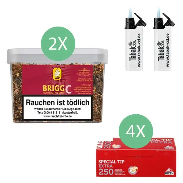 Brigg Tabak Regular 2 x Eimer mit 1000 Gizeh Extra Filterhülsen Brigg Tabak Regular 2 x Eimer mit 1000 Gizeh Extra Filterhülsen