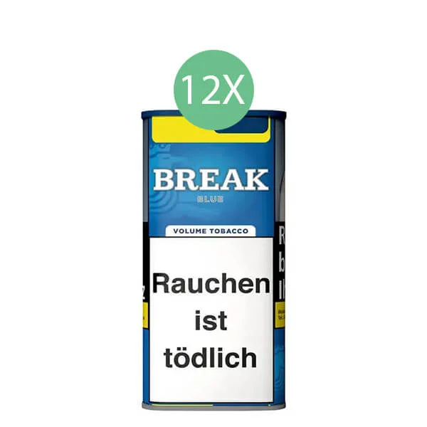 Break Tabak XXL Blue 12 x Dose mit wählbarem Zubehör