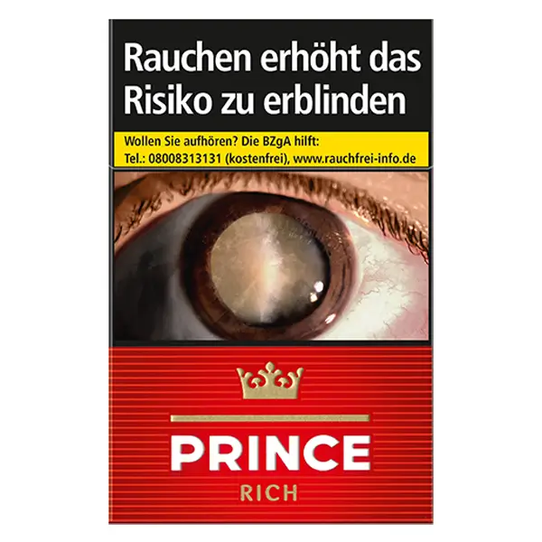 Die Prince Rich Zigaretten im Original Pack.