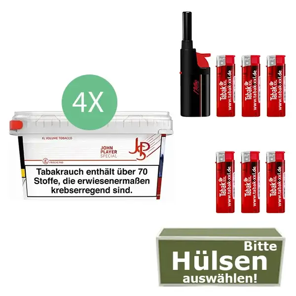 JPS John Player Tabak 4 x Mega Box mit waehlbaren Huelsen JPS John Player Tabak 4 x Mega Box mit waehlbaren Huelsen