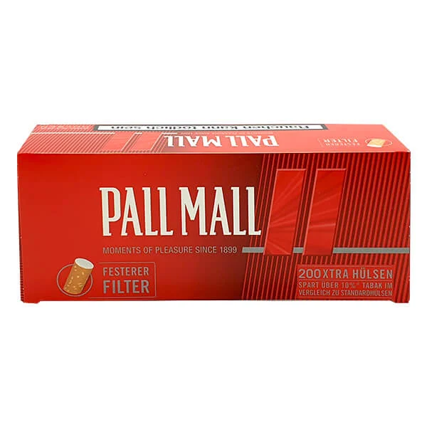 Pall Mall Red Xtra Filterhülsen 200er Packung Pall Mall Red Xtra Filterhülsen 200er Packung