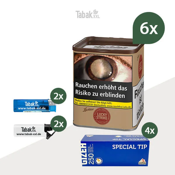 6x-Luckx-strike-tabak-gizeh-huelsen 6x-Luckx-strike-tabak-gizeh-huelsen