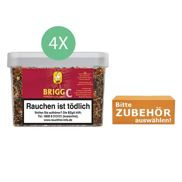 Brigg Tabak Cherry 4 x Eimer mit wählbarem Zubehör