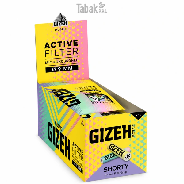 Gizeh Mosaic Active Filter Shortly 30 x 9 mm Box 10 x 30 Stück