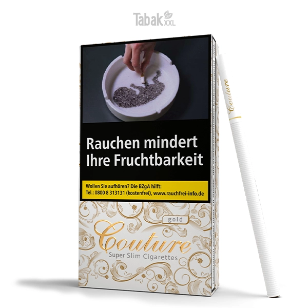 couture zigaretten gold slim seite